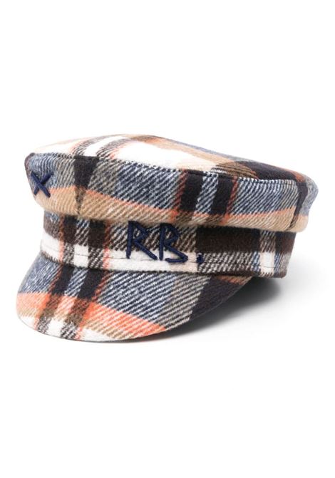 Multicolour monogram-embellished baker boy cap Ruslan baginskiy - women